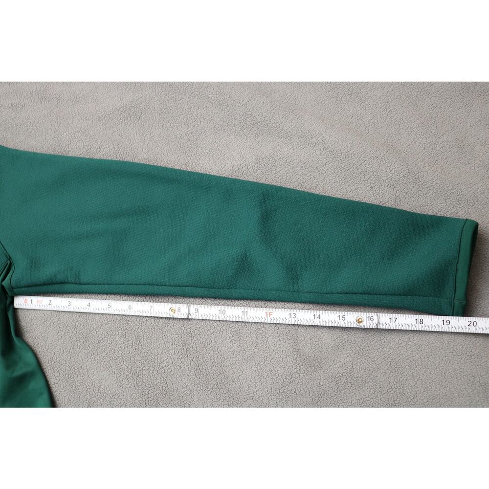 Under Armour Fitted Sweater Womens Medium Green Full Zip Mock Neck Elastic Pocke - Picture 8 of 16